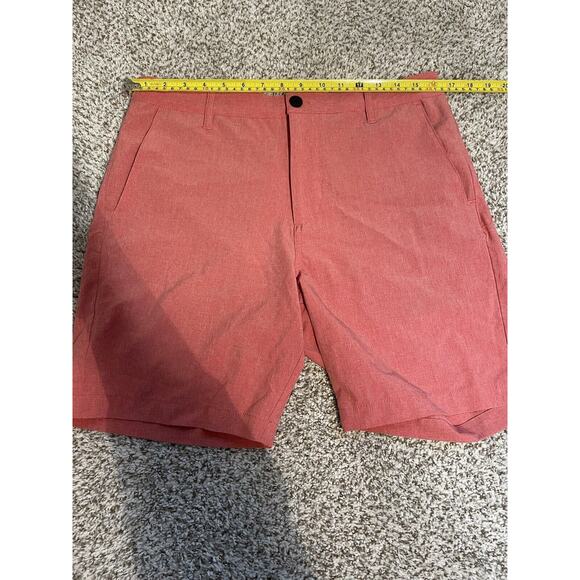 Men's BEARBOTTOM Clothing Soft Heathered Red Stretch Lightweight 8" Shorts 32 - Picture 8 of 9